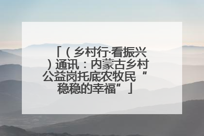 （乡村行·看振兴）通讯：内蒙古乡村公益岗托底农牧民“稳稳的幸福”
