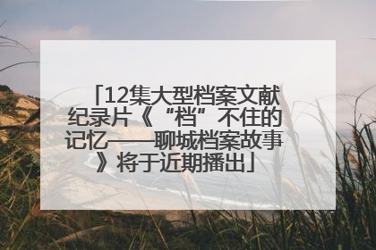 12集大型档案文献纪录片《“档”不住的记忆——聊城档案故事》将于近期播出