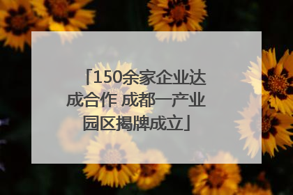 150余家企业达成合作 成都一产业园区揭牌成立