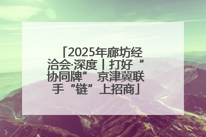 2025年廊坊经洽会·深度丨打好“协同牌” 京津冀联手“链”上招商