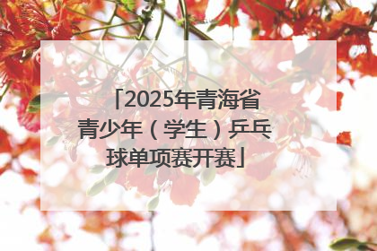 2025年青海省青少年（学生）乒乓球单项赛开赛