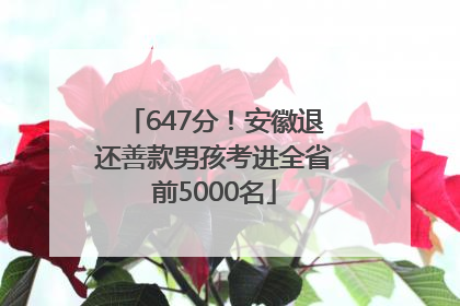 647分！安徽退还善款男孩考进全省前5000名